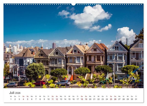 Produktbild: San Francisco - Die Heimat der Golden Gate Bridge. (hochwertiger Premium Wandkalender 2026 DIN A2 quer), Kunstdruck in Hochglanz