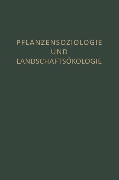 Produktbild: Pflanzensoziologie und Landschafts&ouml;kologie