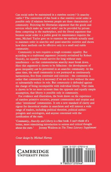 Produktbild: Community, Anarchy, and Liberty