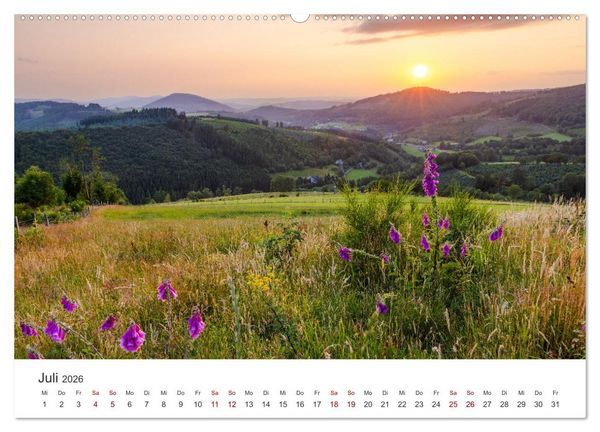 Produktbild: Sauerland - hier muss man mal gewesen sein (hochwertiger Premium Wandkalender 2026 DIN A2 quer), Kunstdruck in Hochglanz