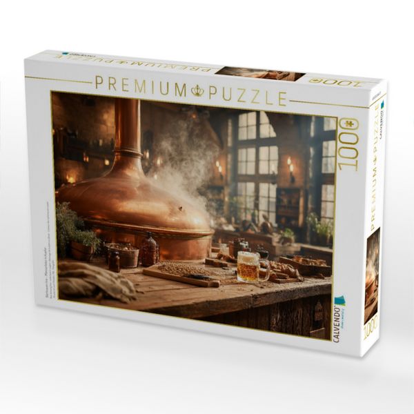 Produktbild: CALVENDO Puzzle Bierbrauen live - M&auml;nnerliebe in Kupfer | 1000 Teile Lege-Gr&ouml;&szlig;e 64x48cm Foto-Puzzle f&uuml;r gl&uuml;ckliche Stunden