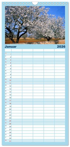 Produktbild: Familienplaner 2026 - Trauminsel Mallorca mit 5 Spalten (Wandkalender, 21 x 45 cm) CALVENDO