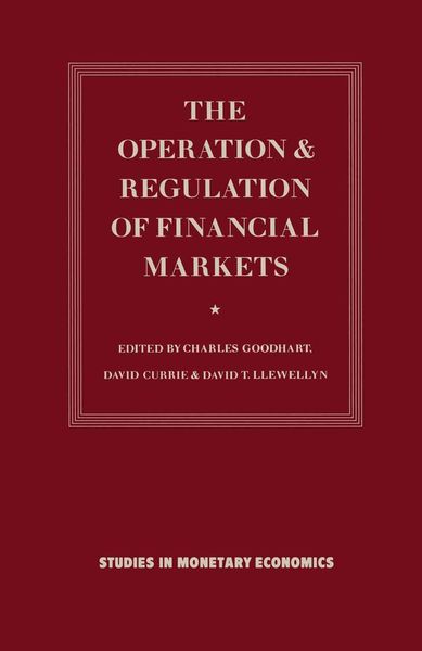 Produktbild: The Operation and Regulation of Financial Markets