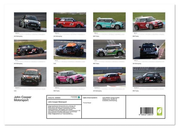 Produktbild: John Cooper Motorsport (hochwertiger Premium Wandkalender 2026 DIN A2 quer), Kunstdruck in Hochglanz