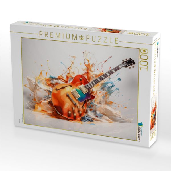 Produktbild: CALVENDO Puzzle Gitarre | 1000 Teile Lege-Gr&ouml;&szlig;e 64x48cm Foto-Puzzle f&uuml;r gl&uuml;ckliche Stunden