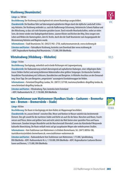 Produktbild: BVA ADFC Ratgeber 260 Radfernwege in Deutschland