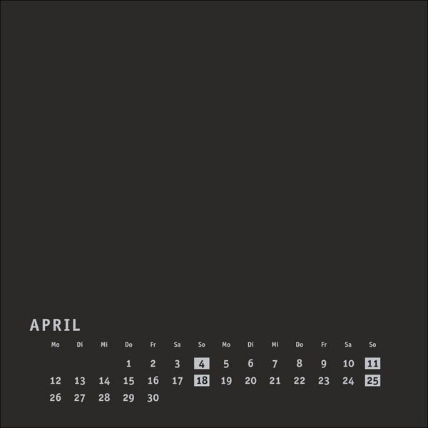 Produktbild: Premium-Bastelkalender schwarz klein 2027
