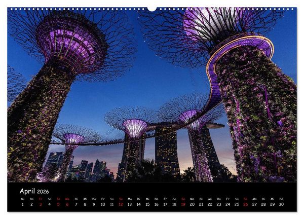 Produktbild: Leuchtende St&auml;dte (hochwertiger Premium Wandkalender 2026 DIN A2 quer), Kunstdruck in Hochglanz