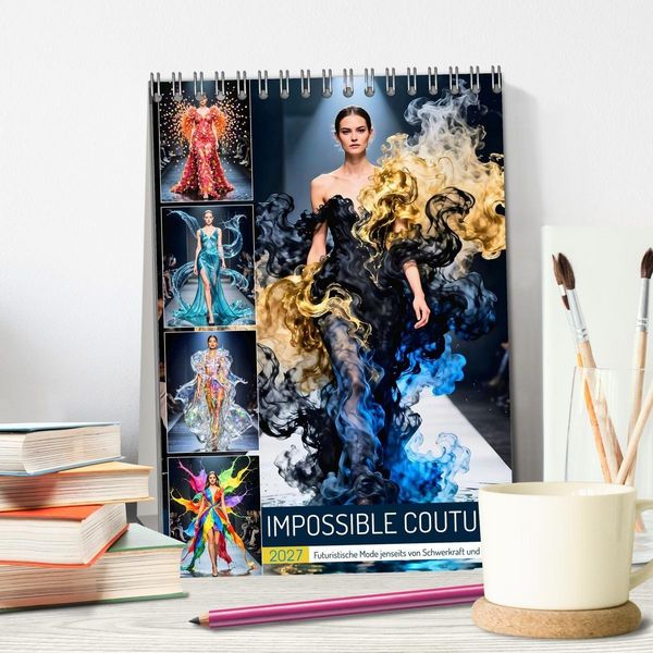 Produktbild: Impossible Couture - Futuristische Mode jenseits von Schwerkraft und Realit&auml;t (Tischkalender 2027 DIN A5 hoch), CALVENDO Monatskalender