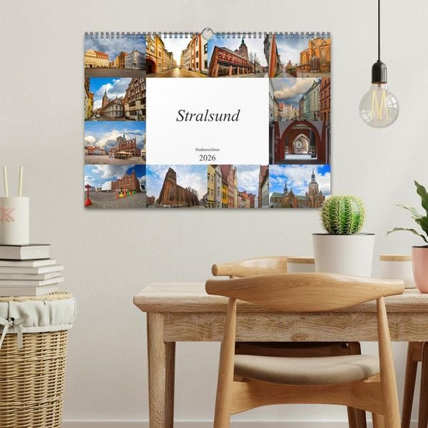 Produktbild: Stralsund Stadtansichten (Wandkalender 2026 DIN A3 quer), CALVENDO Monatskalender