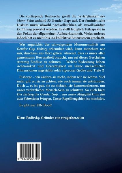 Produktbild: Der Eisberg des Gender Gap. Hommage an die Verletzlichkeit des Mannes