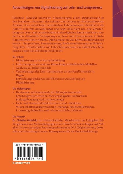 Produktbild: Auswirkungen von Digitalisierung auf Lehr- und Lernprozesse