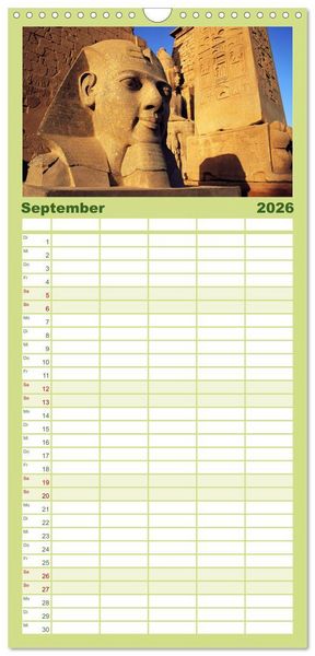 Produktbild: Familienplaner 2026 - &Auml;gypten mit 5 Spalten (Wandkalender, 21 x 45 cm) CALVENDO