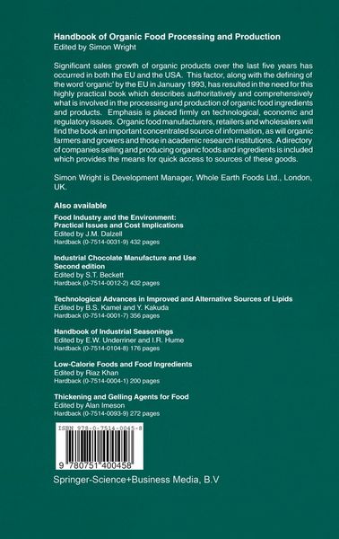Produktbild: Organic Food Processing and Production Handbook