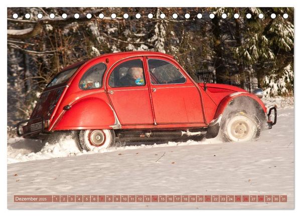 Produktbild: Citro&euml;n 2CV - Ente rot (Tischkalender 2025 DIN A5 quer), CALVENDO Monatskalender