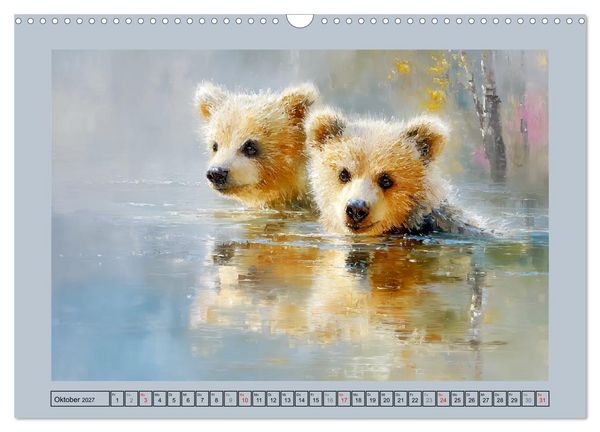 Produktbild: B&auml;renkinder. Kleine Waldseelen im Licht der Natur (Wandkalender 2027 DIN A3 quer), CALVENDO Monatskalender