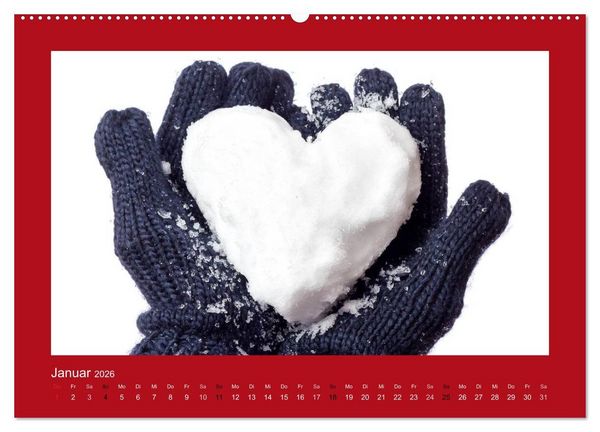 Produktbild: Botschaften mit Herz! (Wandkalender 2026 DIN A2 quer), CALVENDO Monatskalender