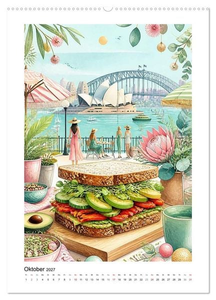 Produktbild: GEMALTE GAUMENFREUDEN - Sandwiches (Wandkalender 2027 DIN A2 hoch), CALVENDO Monatskalender
