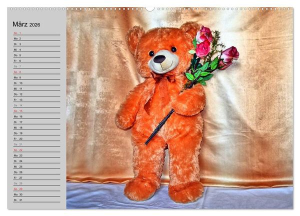 Produktbild: TEDDYB&Auml;R, OH TEDDYB&Auml;R... (hochwertiger Premium Wandkalender 2026 DIN A2 quer), Kunstdruck in Hochglanz