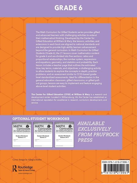 Produktbild: Math Curriculum for Gifted Students