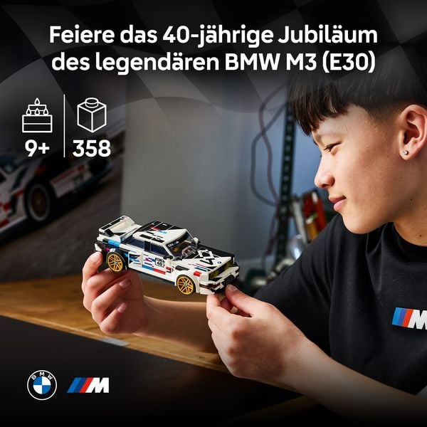 Produktbild: LEGO Speed Champions 77263 BMW M3 (E30), Bauset, BMW-Spielzeugauto mit 1 Minifigur