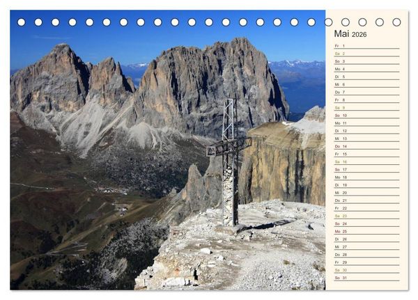 Produktbild: Weltnaturerbe DOLOMITEN (Tischkalender 2026 DIN A5 quer), CALVENDO Monatskalender