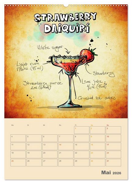 Produktbild: Coole Cocktails (hochwertiger Premium Wandkalender 2026 DIN A2 hoch), Kunstdruck in Hochglanz