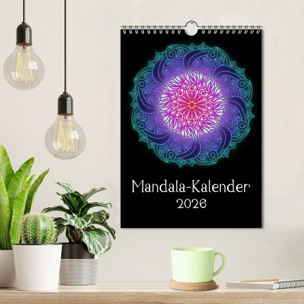 Produktbild: Mandala-Kalender 2026 (Wandkalender 2026 DIN A4 hoch), CALVENDO Monatskalender