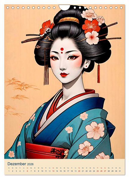 Produktbild: Japanische Geishas (Wandkalender 2026 DIN A4 hoch), CALVENDO Monatskalender