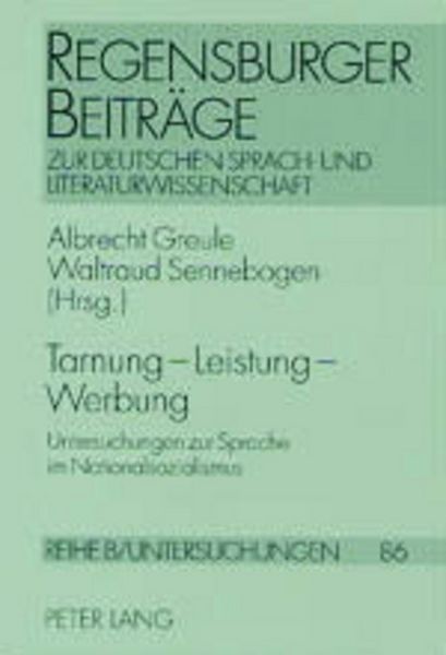 Produktbild: Tarnung &ndash; Leistung &ndash; Werbung