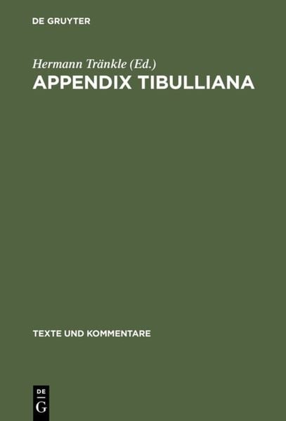 Produktbild: Appendix Tibulliana