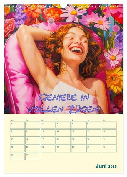Produktbild: Liebe das Leben! Mit Affirmationen gl&uuml;cklich durch das Jahr! (Wandkalender 2026 DIN A3 hoch), CALVENDO Monatskalender