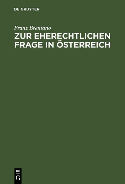 Produktbild: Zur eherechtlichen Frage in &Ouml;sterreich