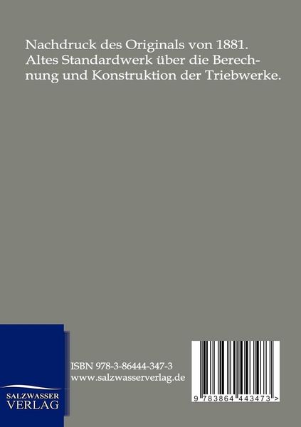 Produktbild: Berechnung und Konstruktion der Triebwerke