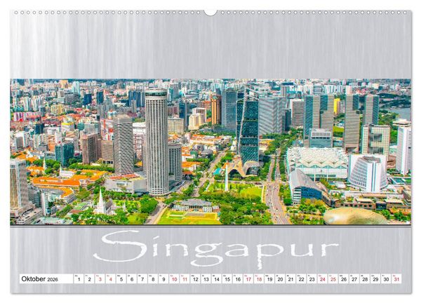 Produktbild: Singapur - Panoramablick (Wandkalender 2026 DIN A2 quer), CALVENDO Monatskalender