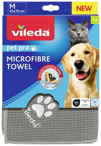 Produktbild: Vileda Pet Pro Microfibre Towel M Tierhandtuch 1St.