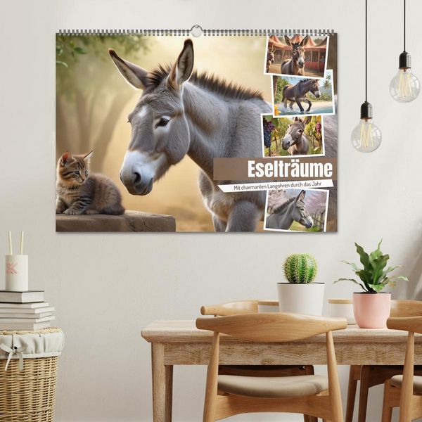 Produktbild: Eseltr&auml;ume (Wandkalender 2026 DIN A2 quer), CALVENDO Monatskalender