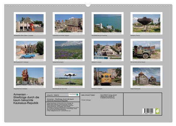 Produktbild: Armenien - Streifz&uuml;ge durch die kaum bekannte Kaukasus-Republik (Wandkalender 2026 DIN A2 quer), CALVENDO Monatskalender