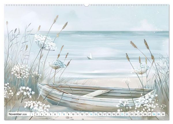 Produktbild: Strandtr&auml;ume in Aquarell (Wandkalender 2026 DIN A2 quer), CALVENDO Monatskalender
