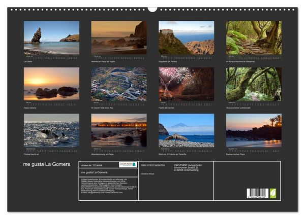 Produktbild: me gusta La Gomera (Wandkalender 2026 DIN A2 quer), CALVENDO Monatskalender