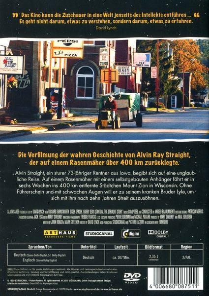 Produktbild: The Straight Story - Eine wahre Geschichte