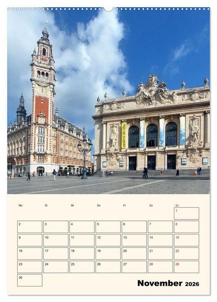 Produktbild: Lille - Lebendige Metropole (Wandkalender 2026 DIN A2 hoch), CALVENDO Monatskalender