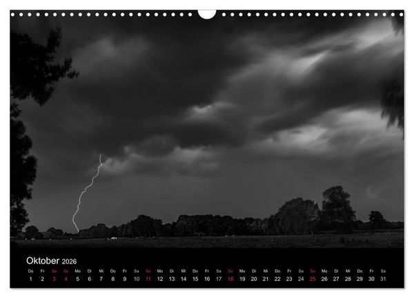 Produktbild: Das Licht in Schwarz und Wei&szlig; (Wandkalender 2026 DIN A3 quer), CALVENDO Monatskalender