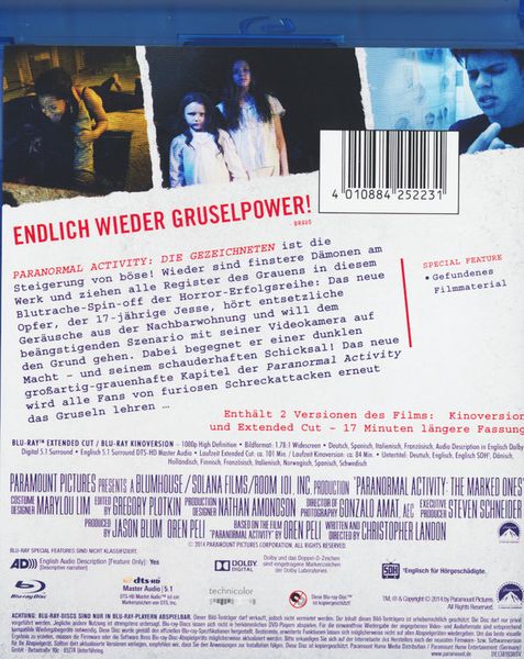 Produktbild: Paranormal Activity - Die Gezeichneten - Extended Cut