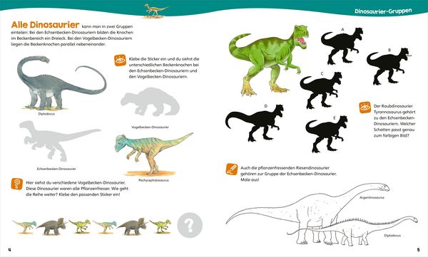 Produktbild: WAS IST WAS Junior Mitmach-Heft Dinosaurier
