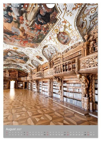 Produktbild: Waldsassen Stiftsbibliothek (Wandkalender 2027 DIN A4 hoch), CALVENDO Monatskalender