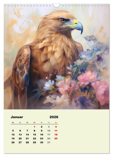 Produktbild: Krafttiere als spirituelle Begleiter (Wandkalender 2026 DIN A3 hoch), CALVENDO Monatskalender