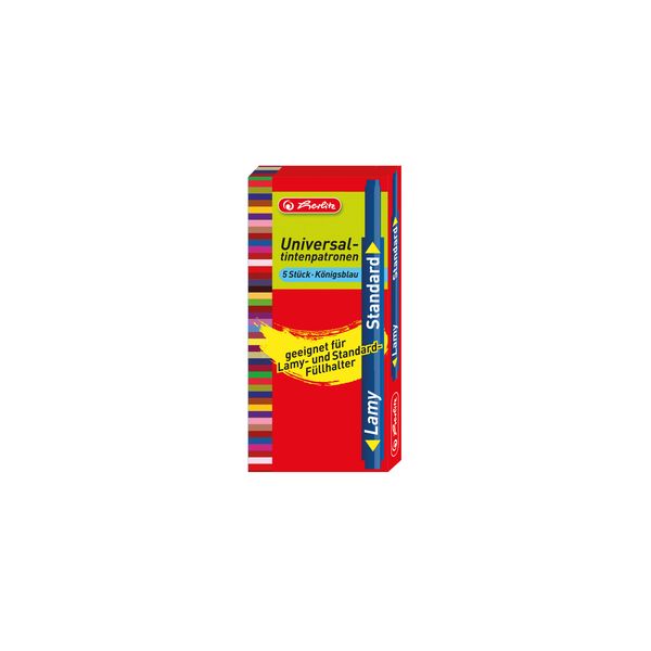 Produktbild: Herlitz Universal Tintenpatronen, 2 x 5er Set K&ouml;nigsblau