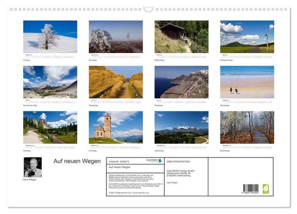 Produktbild: Auf neuen Wegen (Wandkalender 2026 DIN A2 quer), CALVENDO Monatskalender
