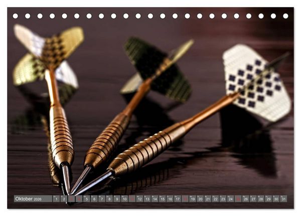 Produktbild: Darts. Konzentration - Sport - Spannung (Tischkalender 2026 DIN A5 quer), CALVENDO Monatskalender
